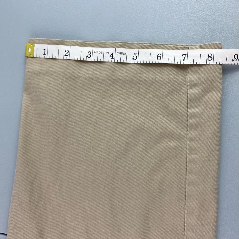 Talbots khaki tan fine ribbed ankle pants wms sz 10P
